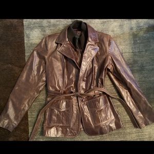 Vintage WOMENS LEATHER JACKET ZIPPER